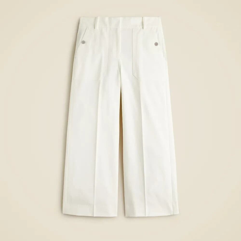 J. Crew Women's Sydney Wide-leg Pant Bi-stretch Cotton Blend Light Pink6P BF405 - Picture 9 of 12